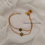 Simple Green Stones Anklet