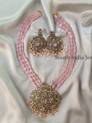 Splendid Victorian Style Pink Beads Haram