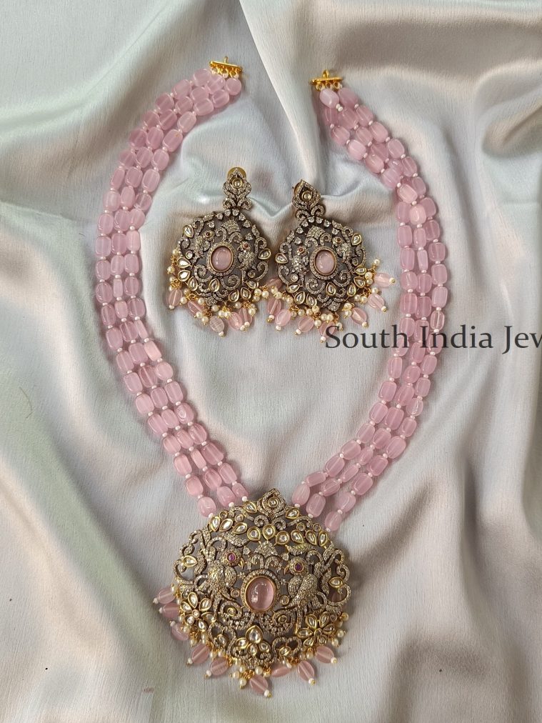 Splendid Victorian Style Pink Beads Haram
