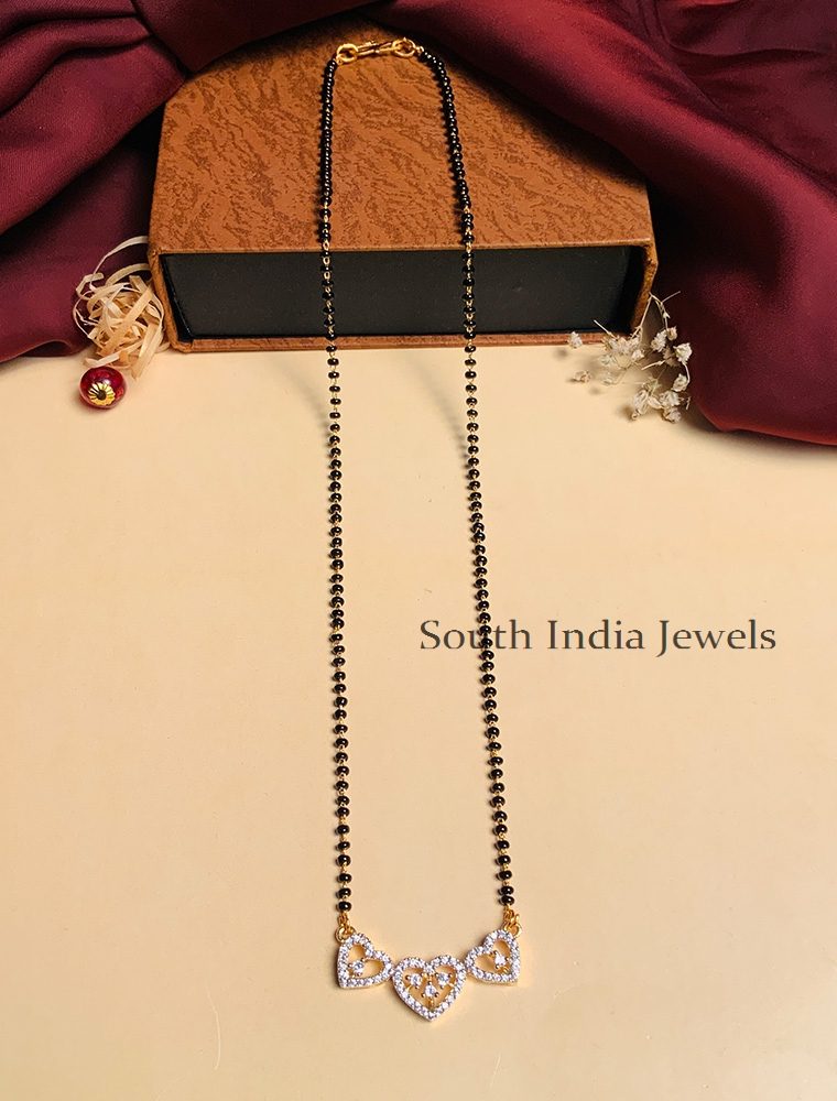 Stunning Gold Plated Solitaire Diamond Mangalsutra