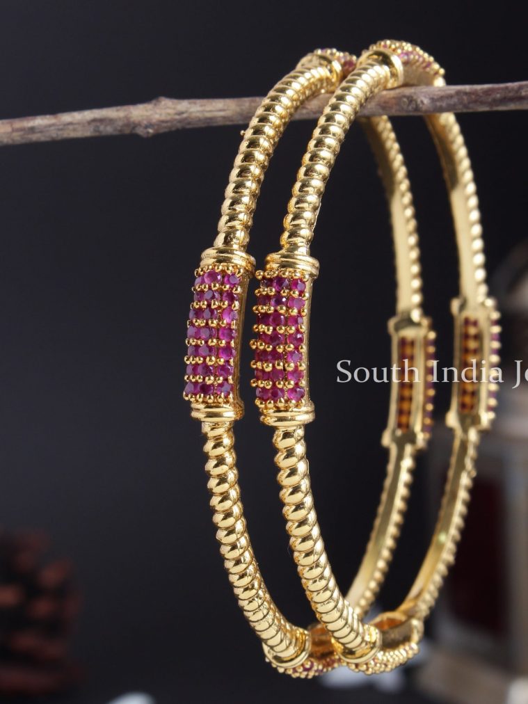 Stunning Ruby AD Bangles