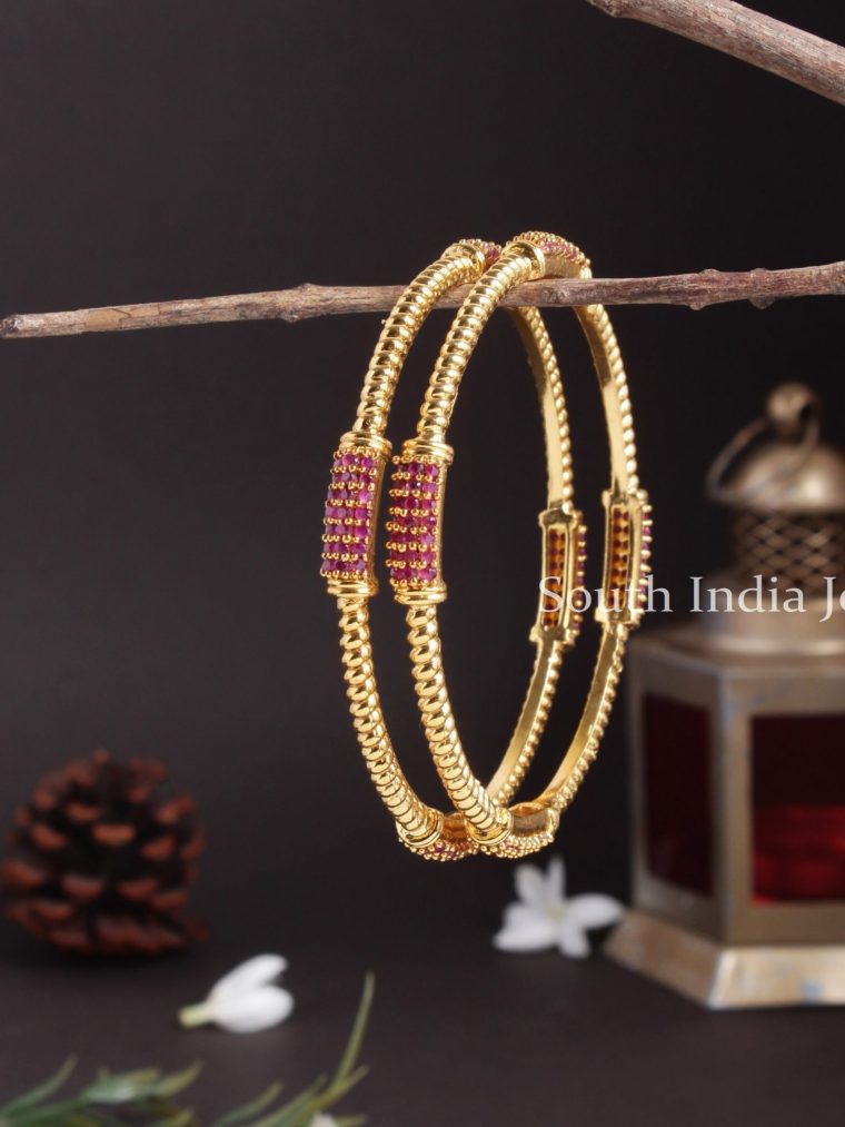 Stunning Ruby AD Bangles