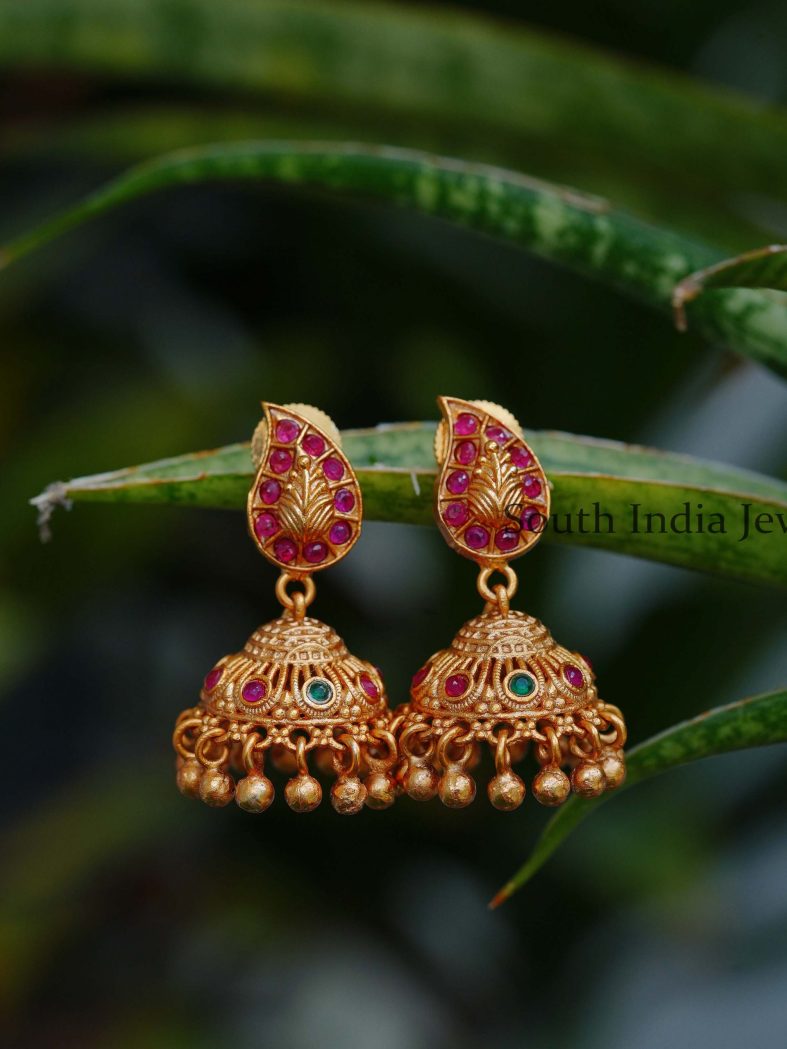 Traditional And Simple Mango Jhumkas