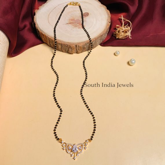 Traditional Gold Plated Solitaire Diamond Mangalsutra
