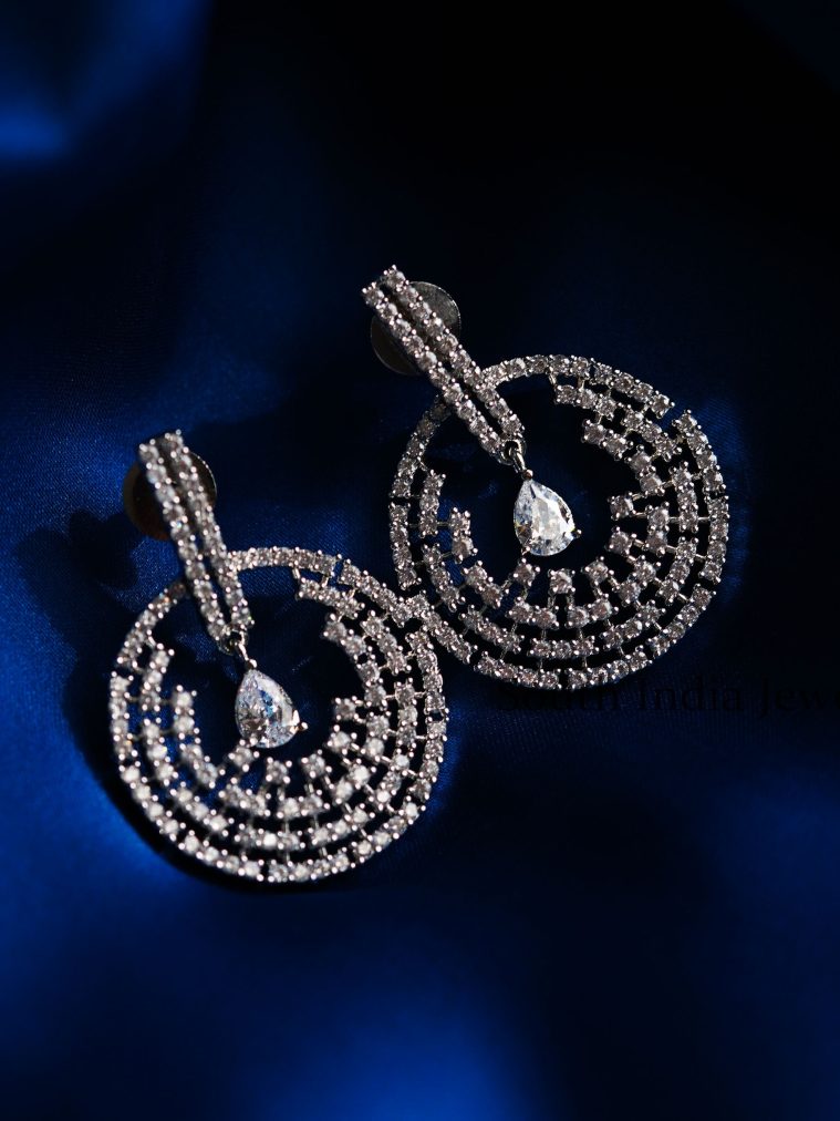 Trendy AD Chandbali Earrings