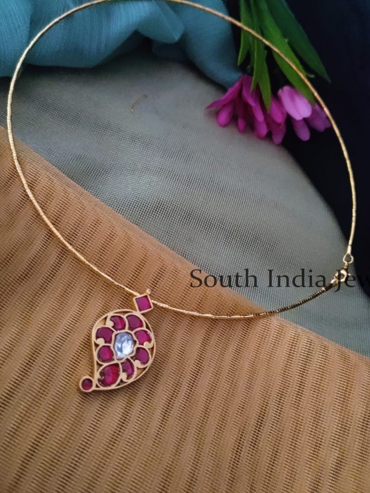 Trendy Mango Ruby Hasuli Necklace