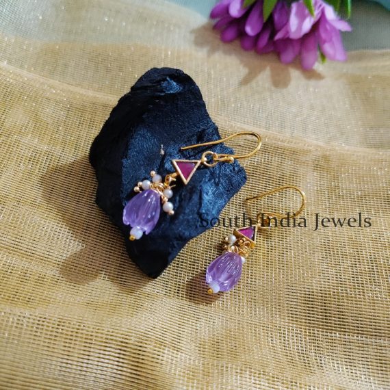 Wonderful Jadau Purple Earrings