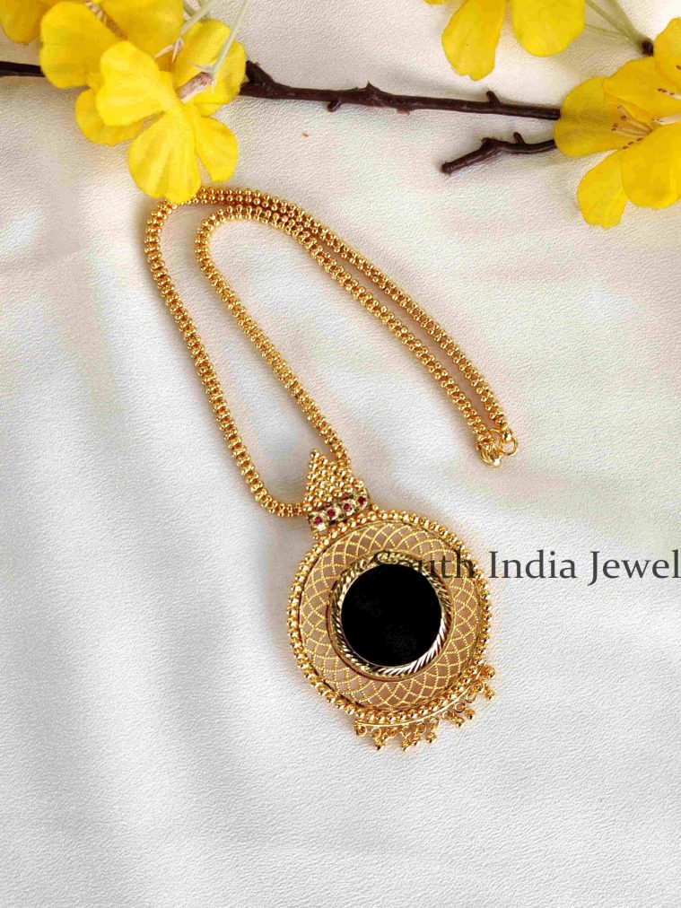 Wonderful Round Gold Look Palakka Pendant