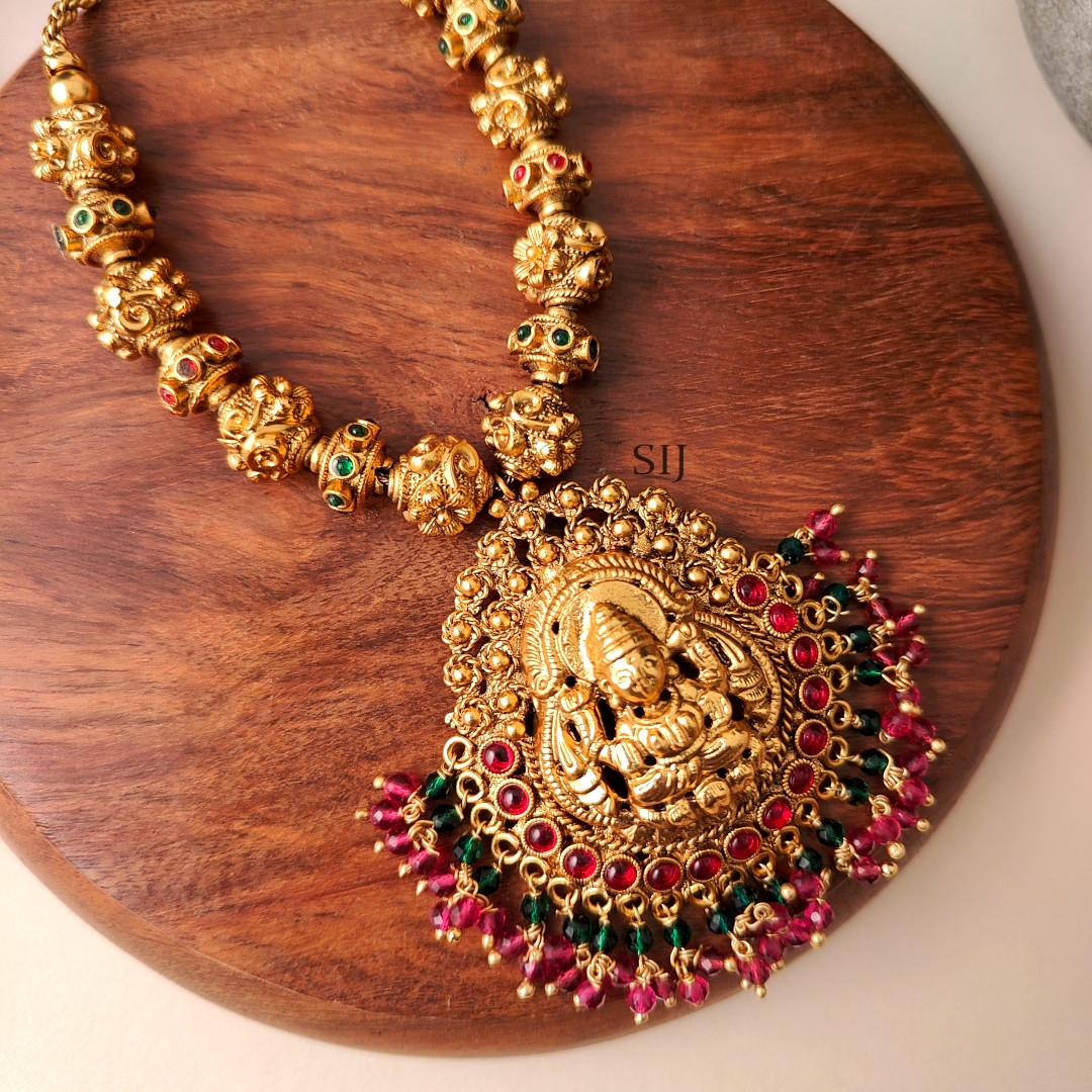 Alluring Lakshmi Design Beaded Necklace
