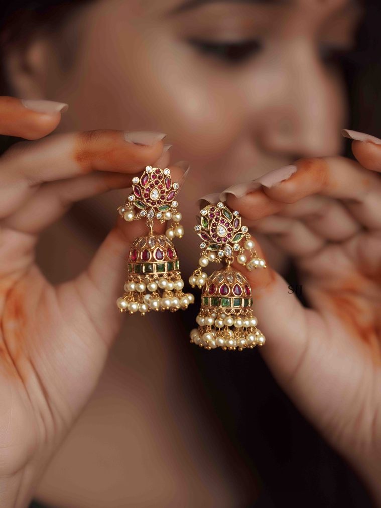 Amazing Lotus Jhumkas