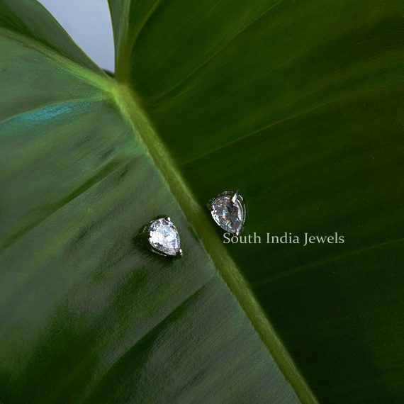 Amazing Pear Shaped Solitaire Earrings
