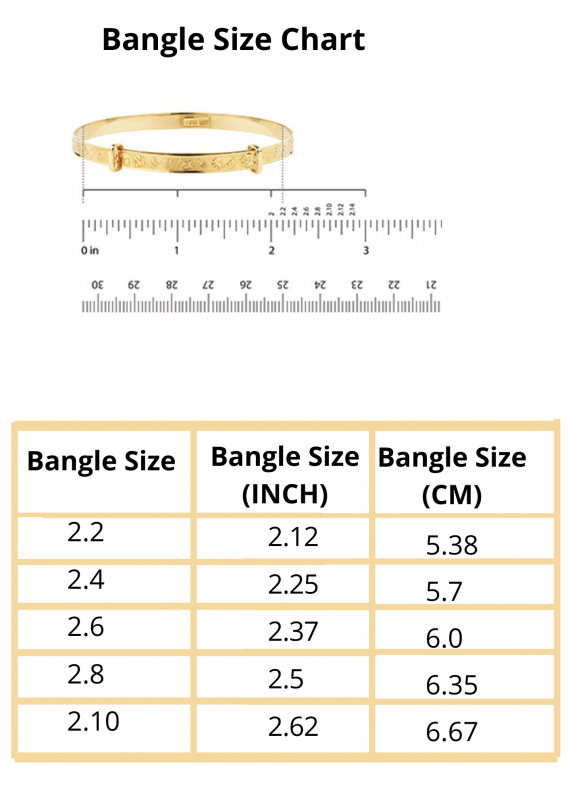 Bangle size chart