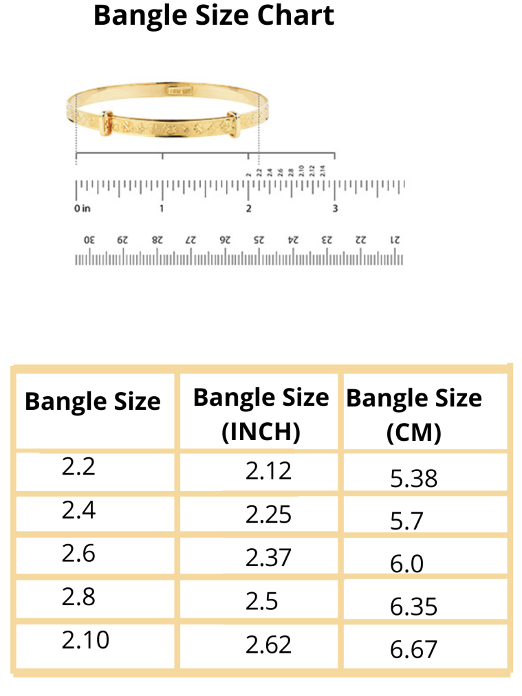 Bangle size chart