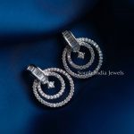 Cute AD Drop Earrings with Two Rounds Down 01