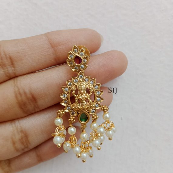 Elegant Guttapusalu Lakshmi Necklace Set - South India Jewels