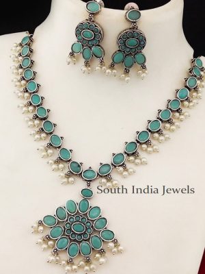 Ethnic Attigai Oxidised Necklace