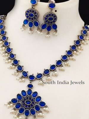 Ethnic Attigai Oxidised Necklace