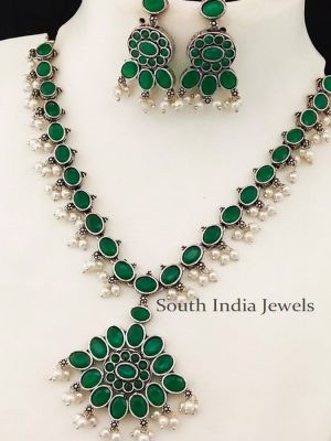 Ethnic Attigai Oxidised Necklace