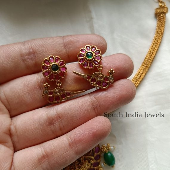 Ethnic Lakshmi Peacock Necklace Set