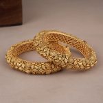 Fantastic Gold Plated Openable Kada Bangle Set