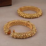 Fantastic Gold Plated Openable Kada Bangle Set