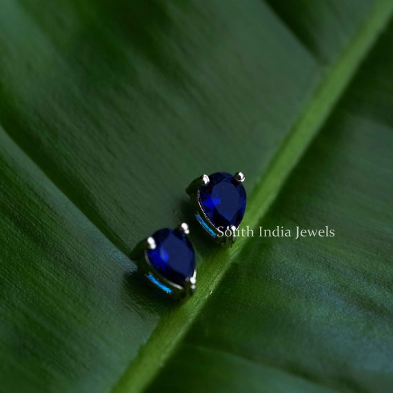 Gorgeous Pear Shaped Sapphire Studs