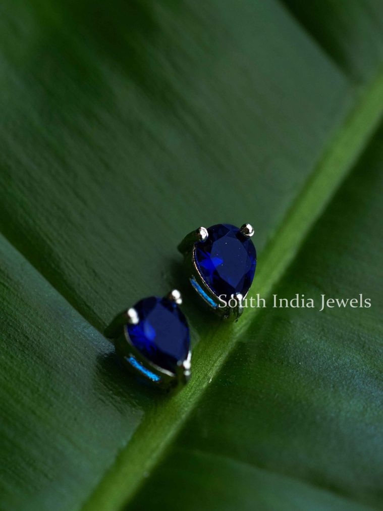 Gorgeous Pear Shaped Sapphire Studs