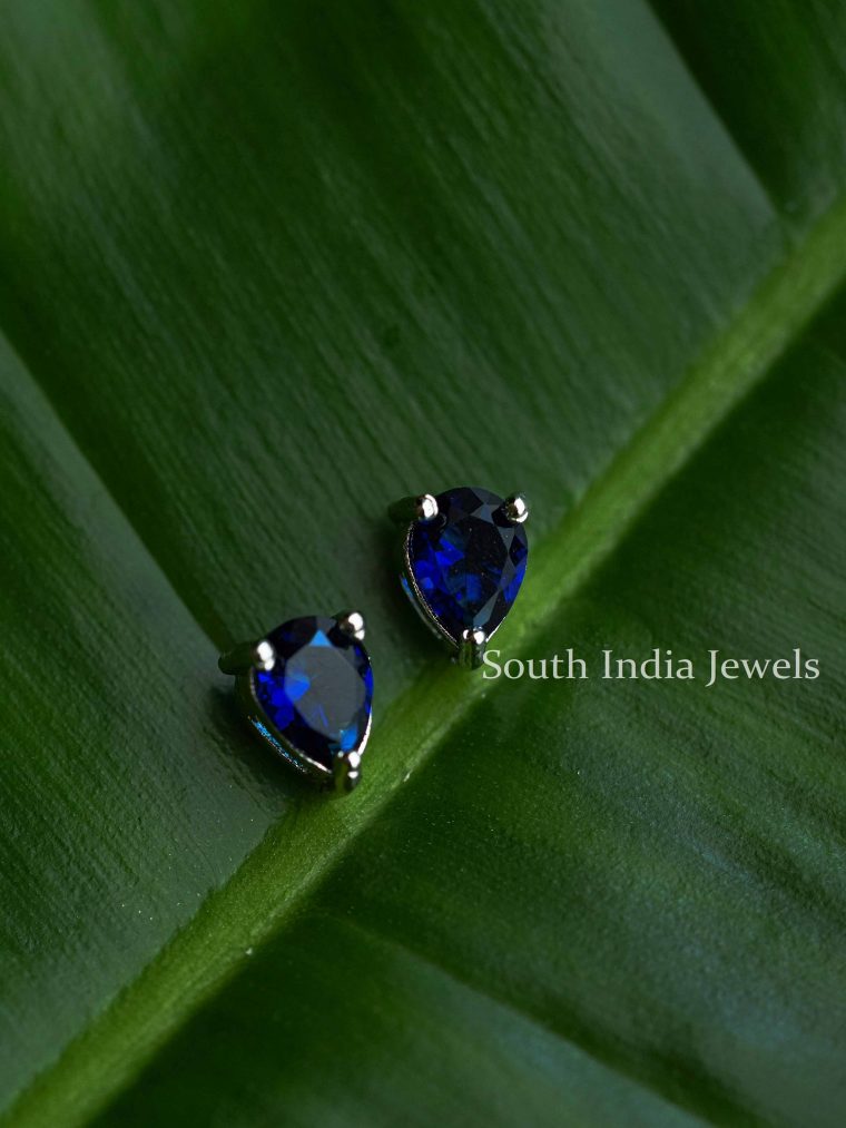 Gorgeous Pear Shaped Sapphire Studs