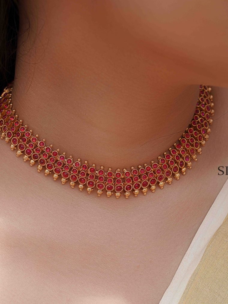 Gorgeous Ruby Stone Necklace Set