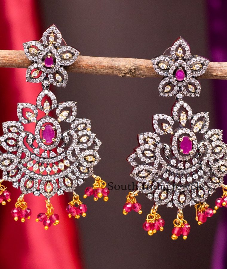 Grand Victorian Polish American Diamond Earrings