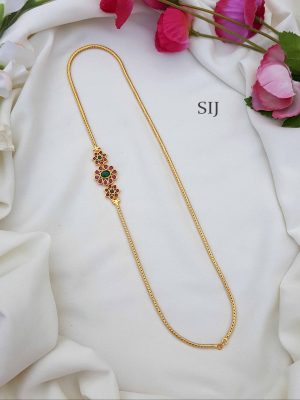 Marvelous Gold Tone Mugappu Chain - Multi