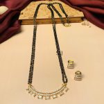 Precious Gold Plated Mangalsutra With Pair Of Earrings