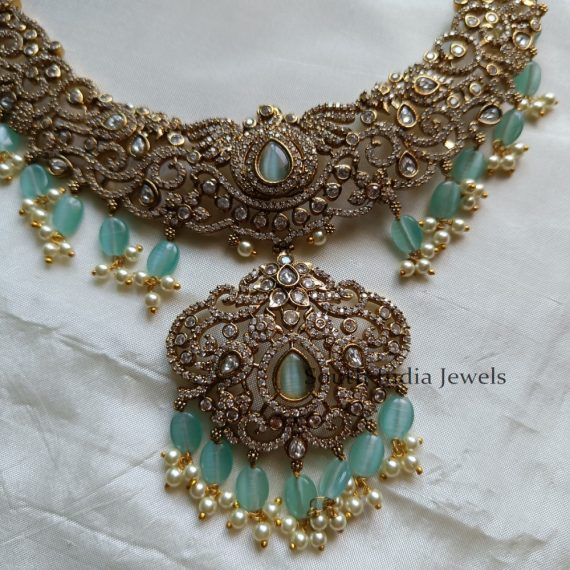 Royal Turquoise Blue Victorian Necklace Set