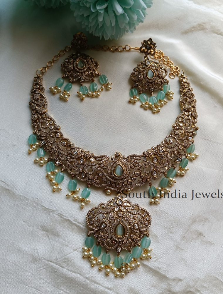 Royal Turquoise Blue Victorian Necklace Set