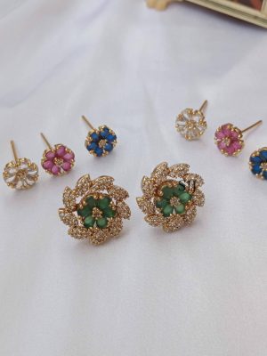 Sparkling Colour Changing Flower Stud
