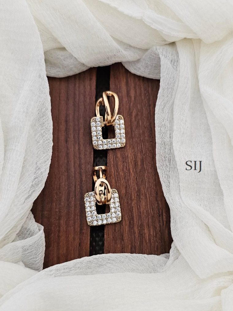 Splendid CZ Stone Bali Earrings