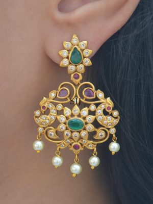 Splendid Peacock Ad Earrings