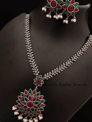 Stunning Leaf Chain Oxidised Necklace