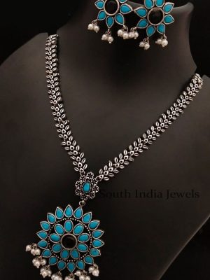Stunning Leaf Chain Oxidised Necklace
