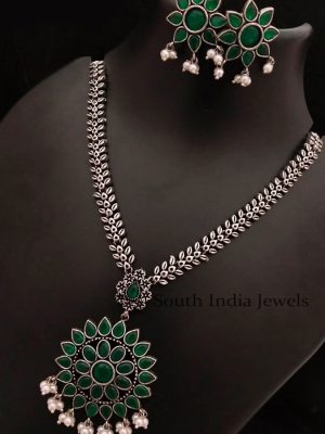 Stunning Leaf Chain Oxidised Necklace