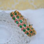 Stunning Ruby Emerald Gold Bangles