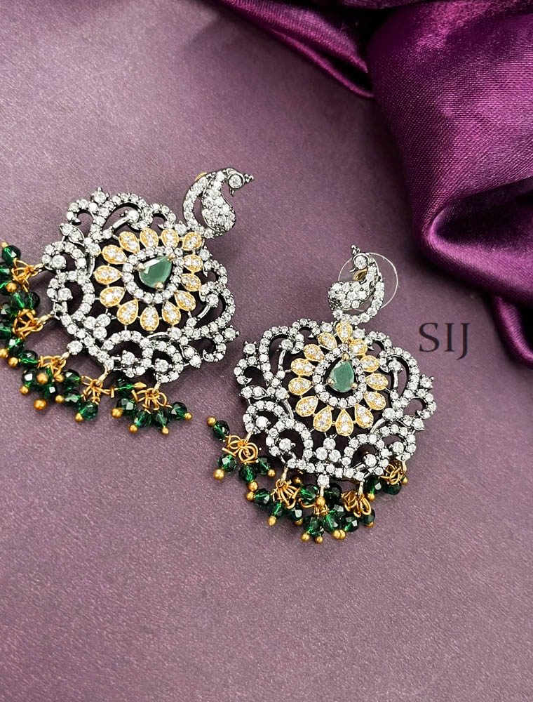 Stunning Victorian Polish American Diamond Earrings