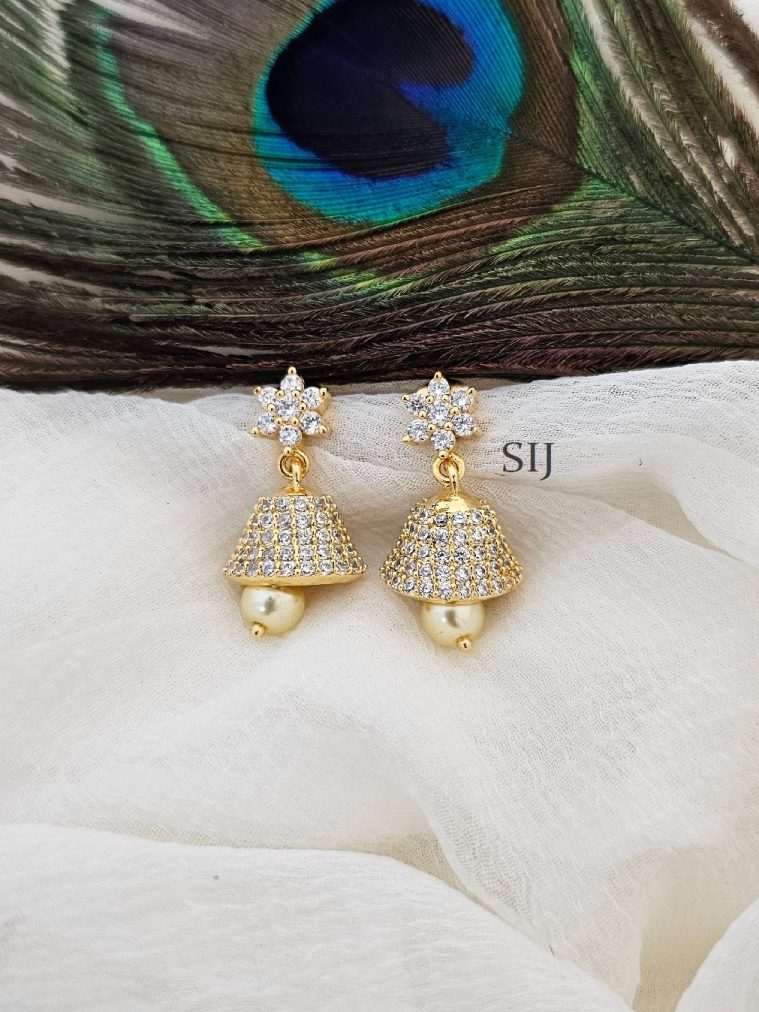 Stylish CZ Jhumkas