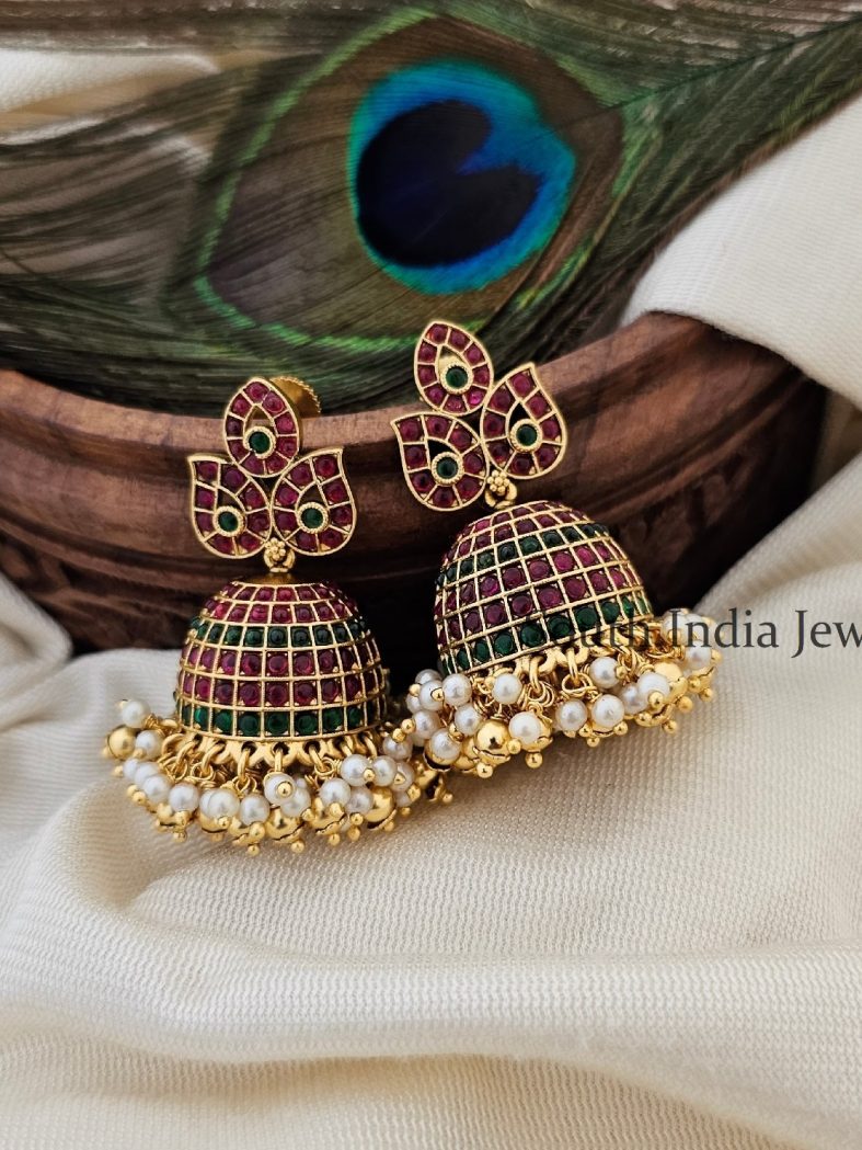 Traditional Mango Design Jhumkas