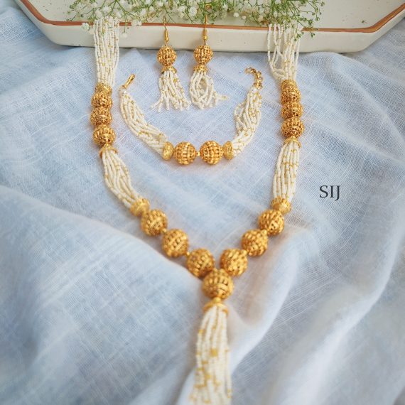 Traditional Multiple Layered Pearl Beaded Haram Set