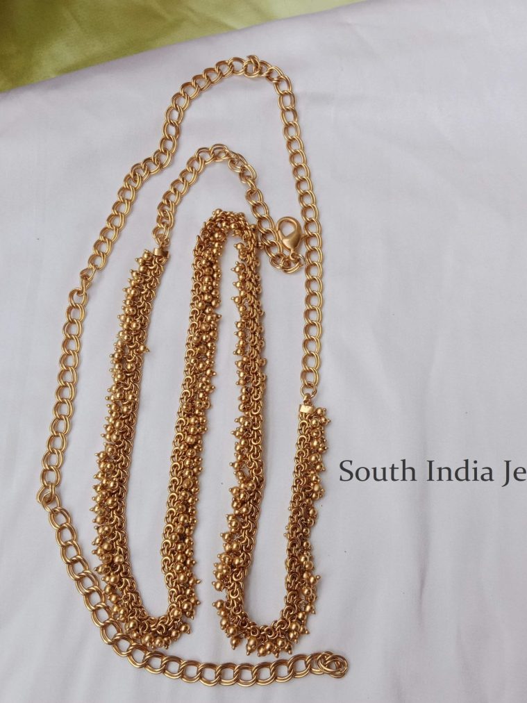 Trendy Gold Beads Hip Chain