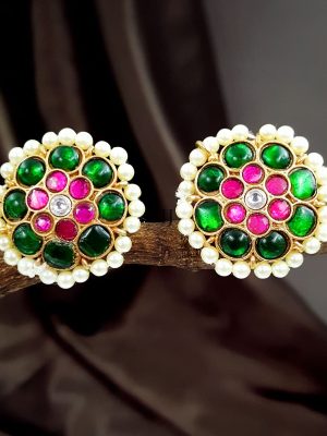 Trendy Kundan Jadau Center Stone Stud Tops