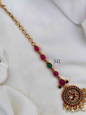 Trendy Peacock Motifs Tikka with Pearl