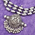3 Layer Barrel Beads German Silver Haram Set