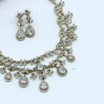 AD Stone Studded Gold Polish Necklace